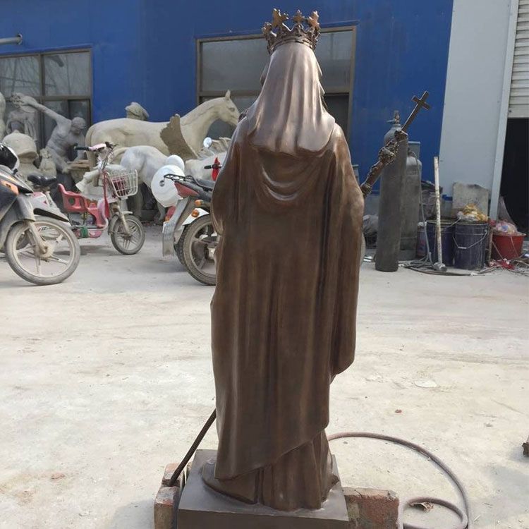 back of Outdoor Blessed Mother Statue