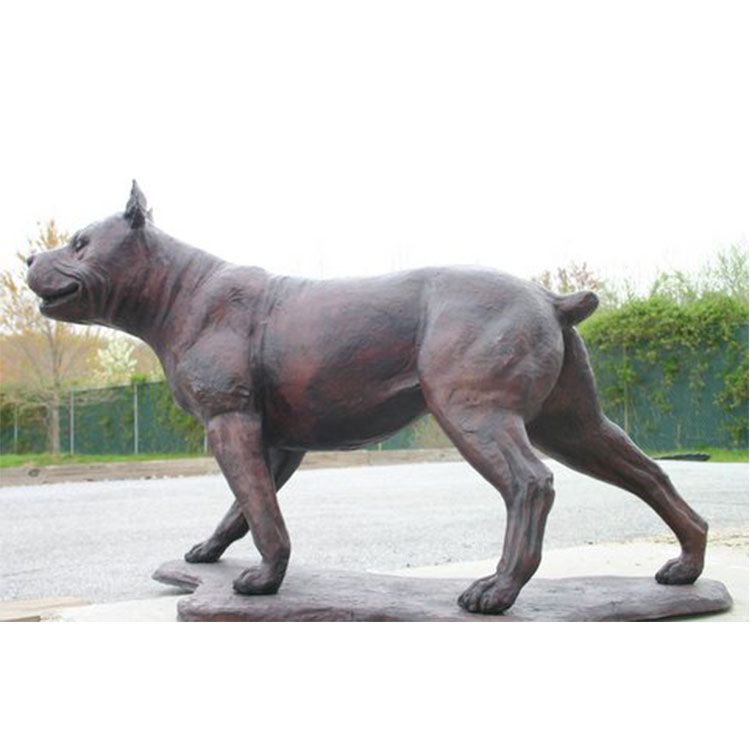 large pitbull statue