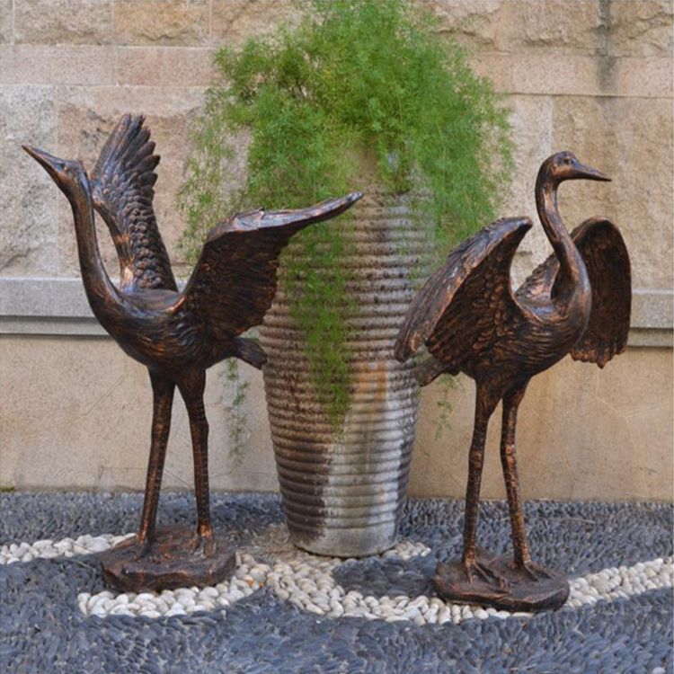 large outdoor metal crane statues for garden