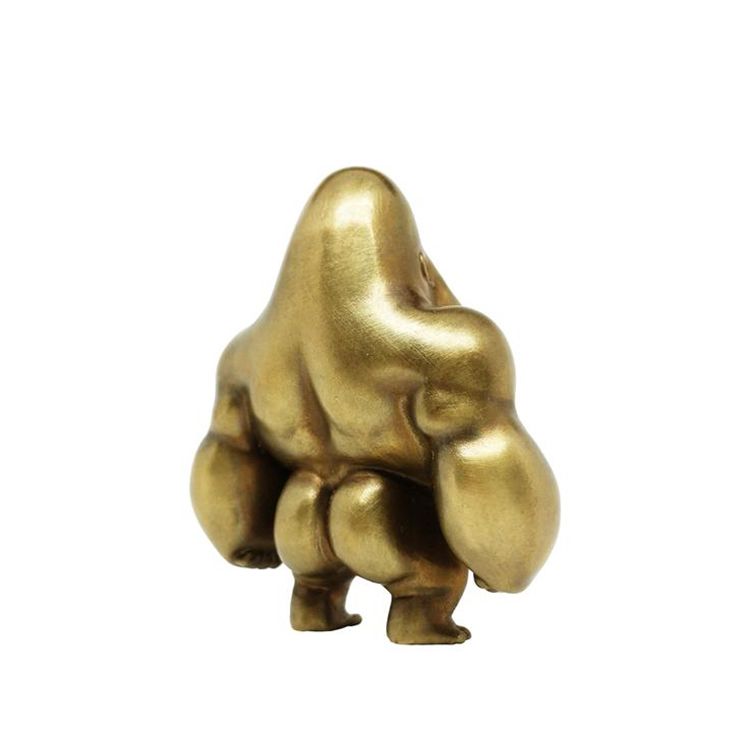 golden gorilla sculpture