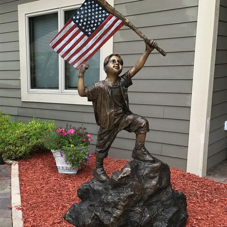 Outdoor yard patriotic garden lawn statues