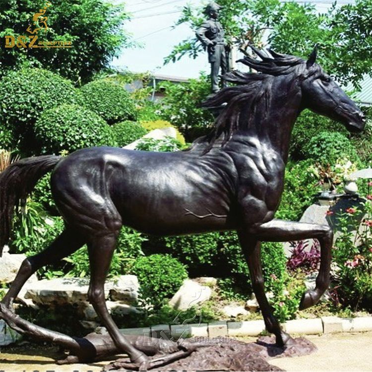 large bronze black horse statue for sale