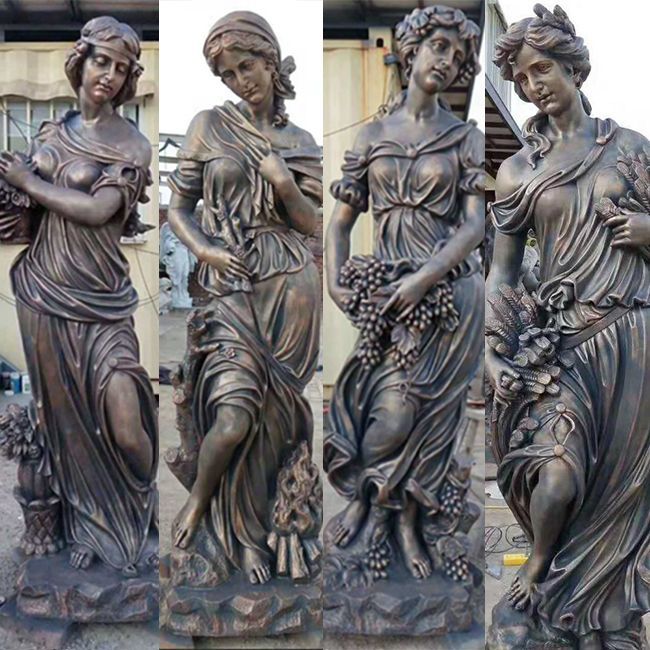 bronze four seasons garden statues for sale