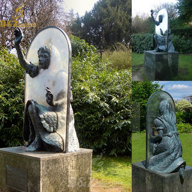 alice through the looking glass statue