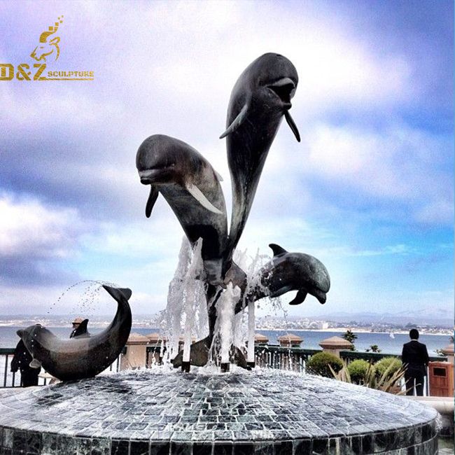 outdoor dolphin garden water fountain for pool