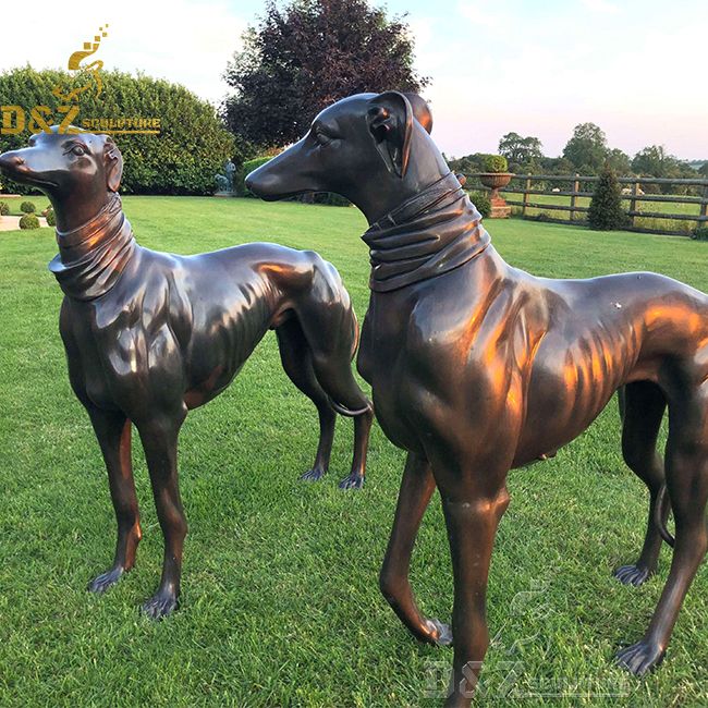 bronze greyhound statue outdoor garden statues for sale