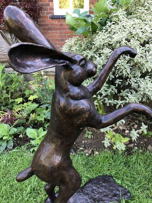 outdoor large hare sculpture