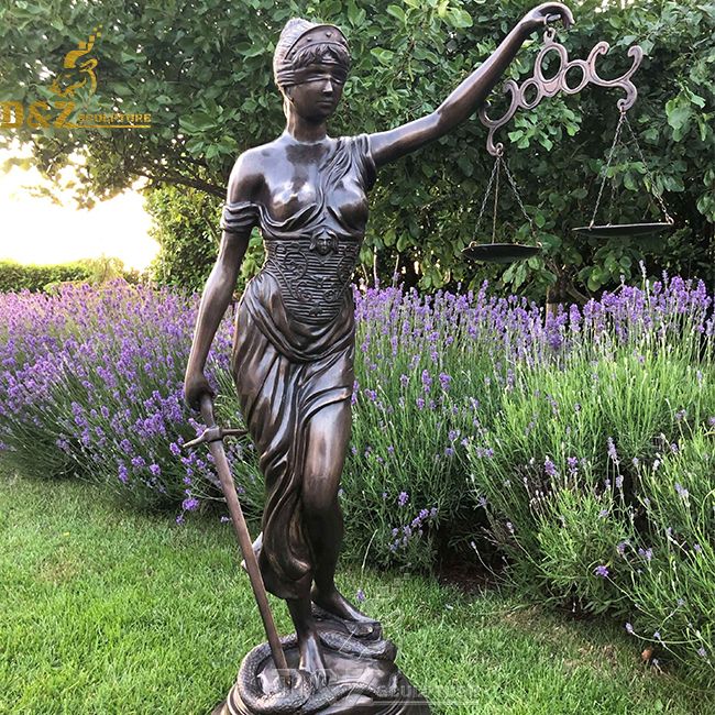 blind lady justice bronze statue for sale