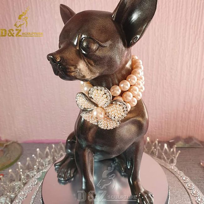 Bronze chihuahua dog statue for sale