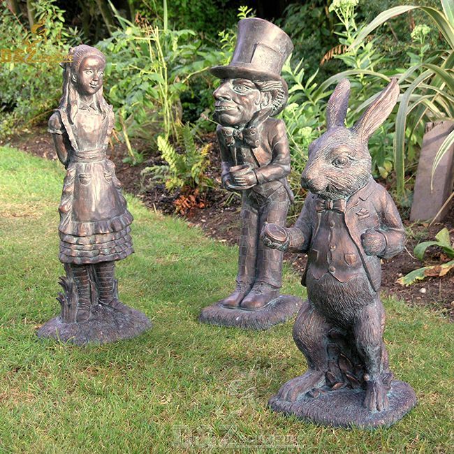 Alice in wonderland garden statues for sale