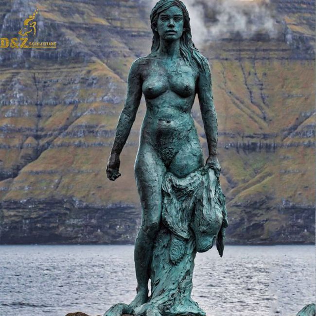 beautiful seal woman selkie statue