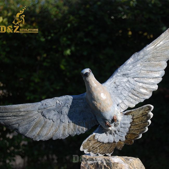 outdoor white dove bird garden statues
