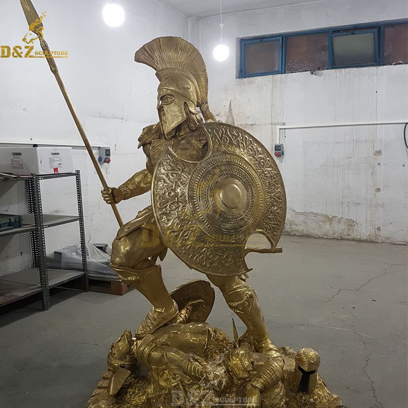 Brass ares god of war statue for sale