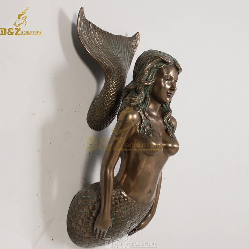 mermaid wall sculpture metal wall art decor