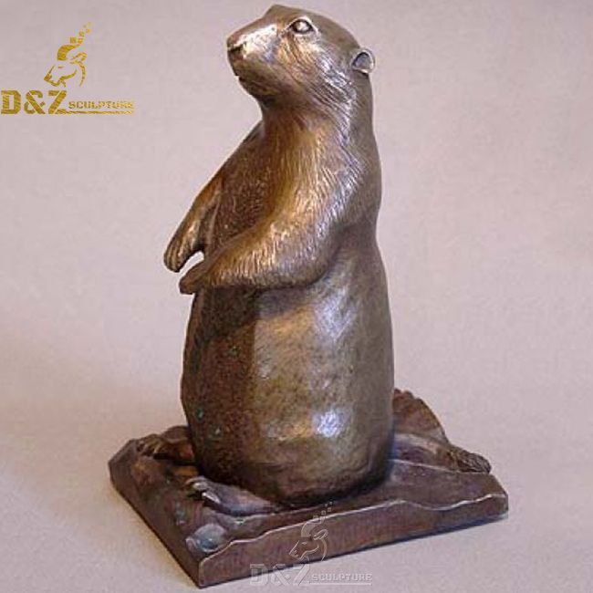 Bronze prairie dog garden statue for sale