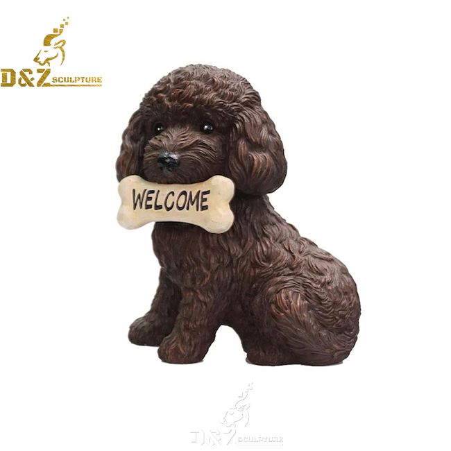 life size bichon frise outdoor garden statue for sale