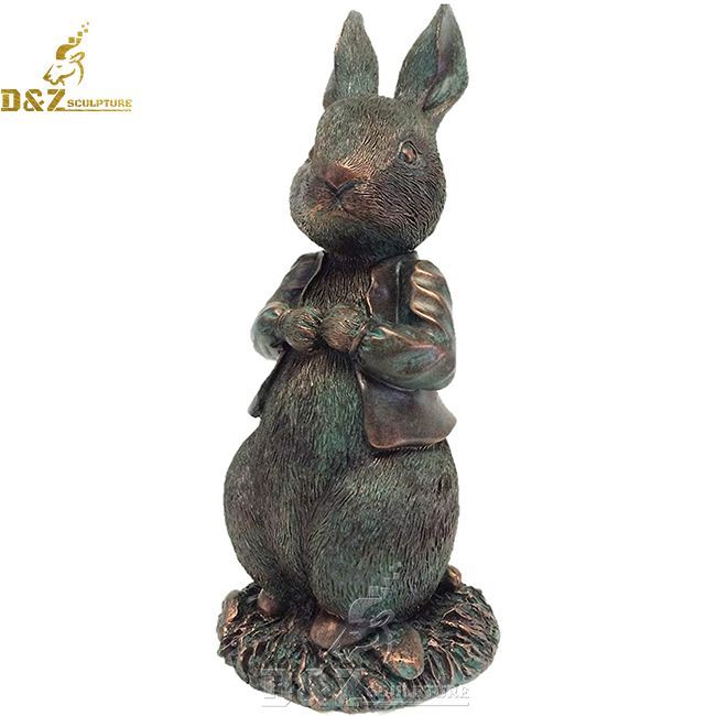 large bronze peter rabbit outdoor garden statue