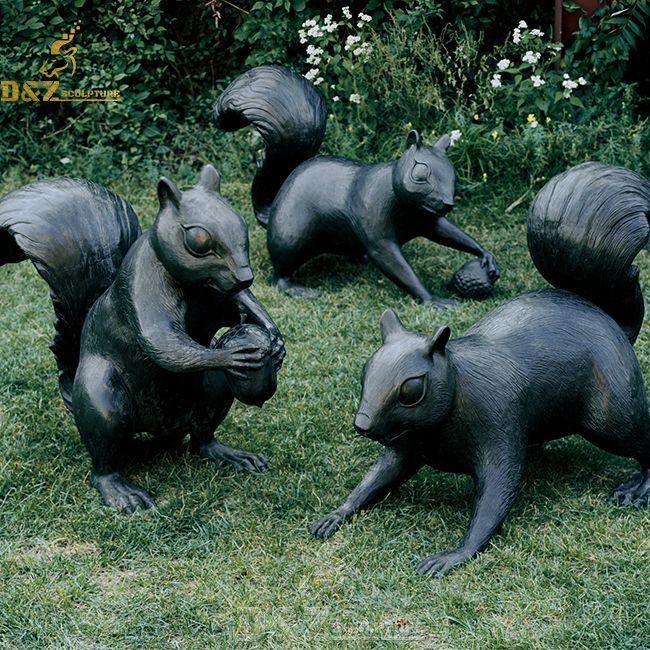 outdoor giant squirrel garden statues