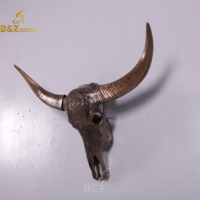 decorated bull skull