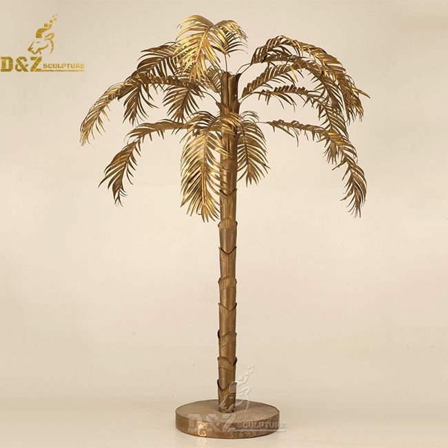 gold metal palm tree statue for sale