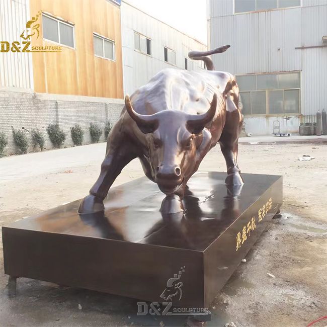 charging wall street bull art bronze statue replica for sale