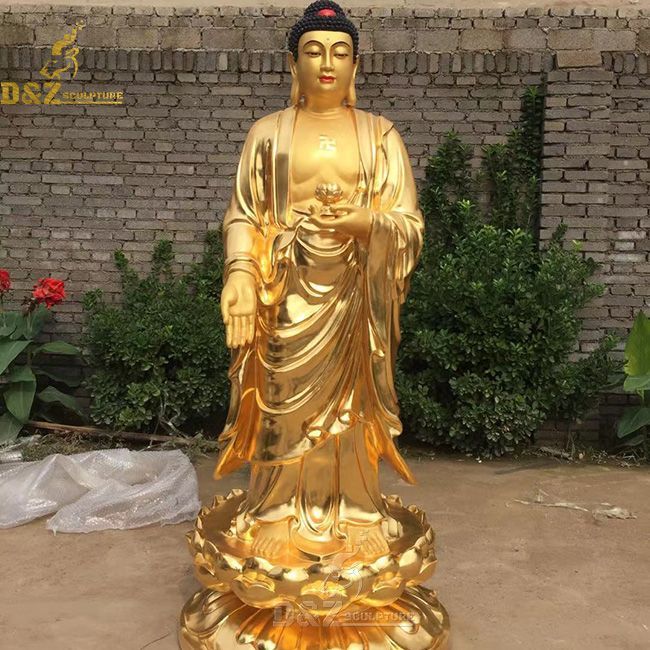 giant gold buddha statue home decor for sale