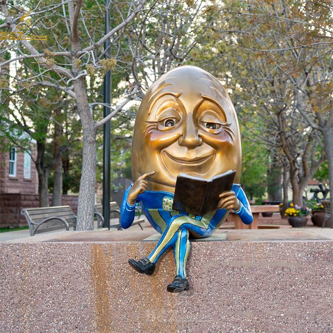 humpty dumpty bronze garden statue for sale