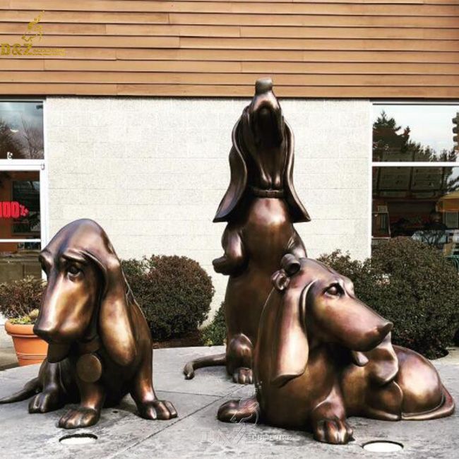 life size basset hound garden statues for sale