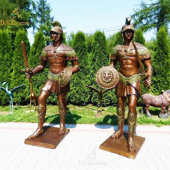 Ancient roman soldier garden statue for sale