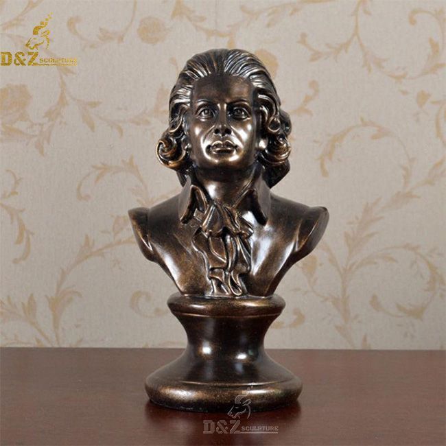 Bronze Mozart bust statue for sale