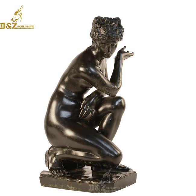 greek goddess crouching aphrodite statue rolls