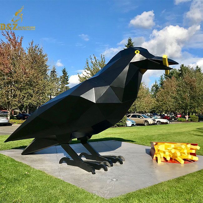 outdoor the crow garden statue