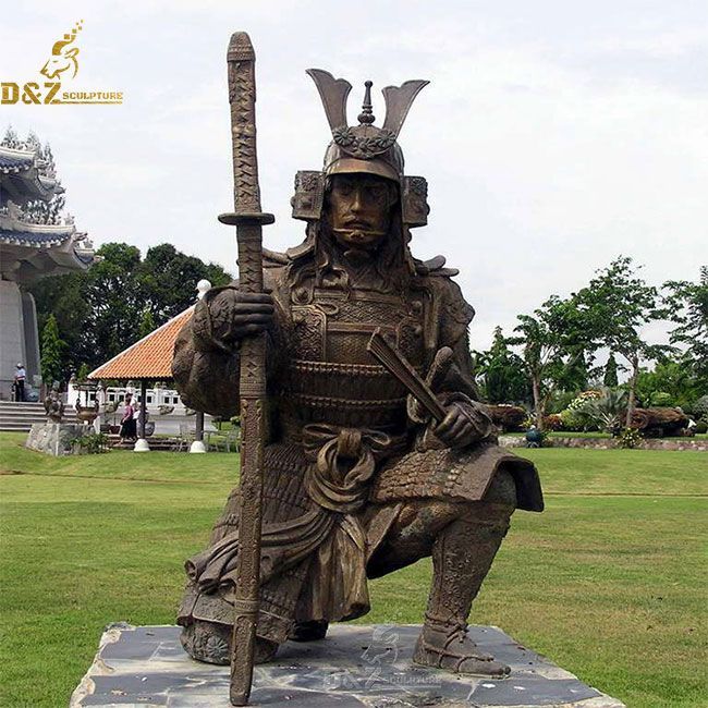 life size bronze samurai warrior statue