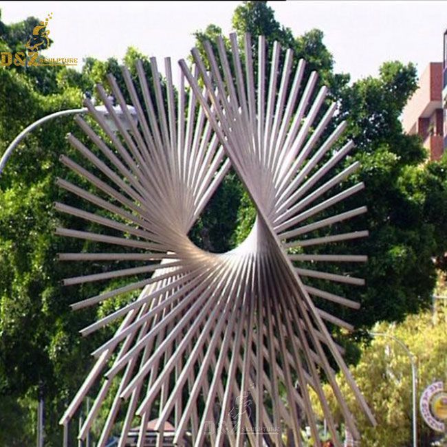 Andreu Alfaro Lebenskraft sculpture abstract modern wings made with stainless steel tubes