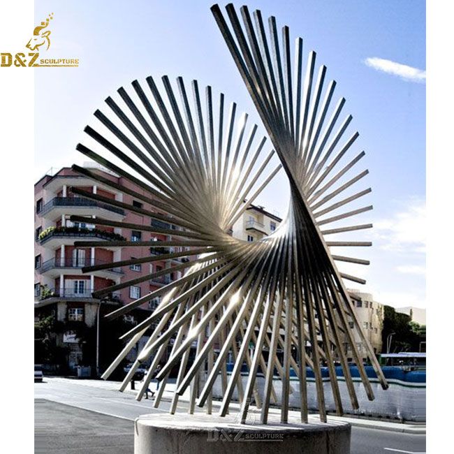 abstract modern wings made with stainless steel tubes