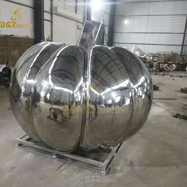 Outdoor large metal pumpkin sculpture for sale