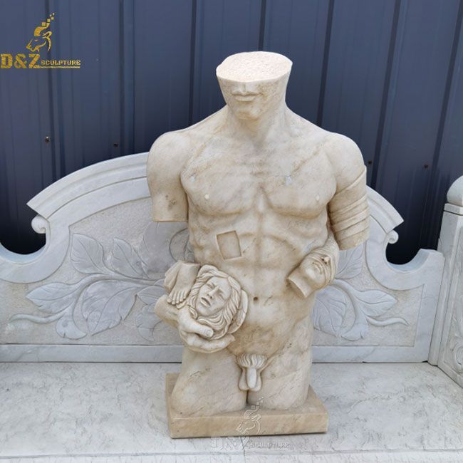 Marble male torso sculpture for sale