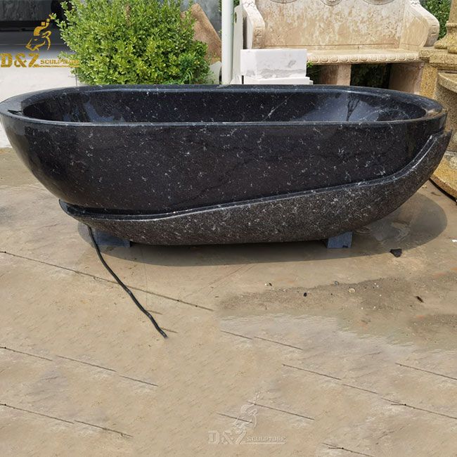 Black custom marble bathtub for sale