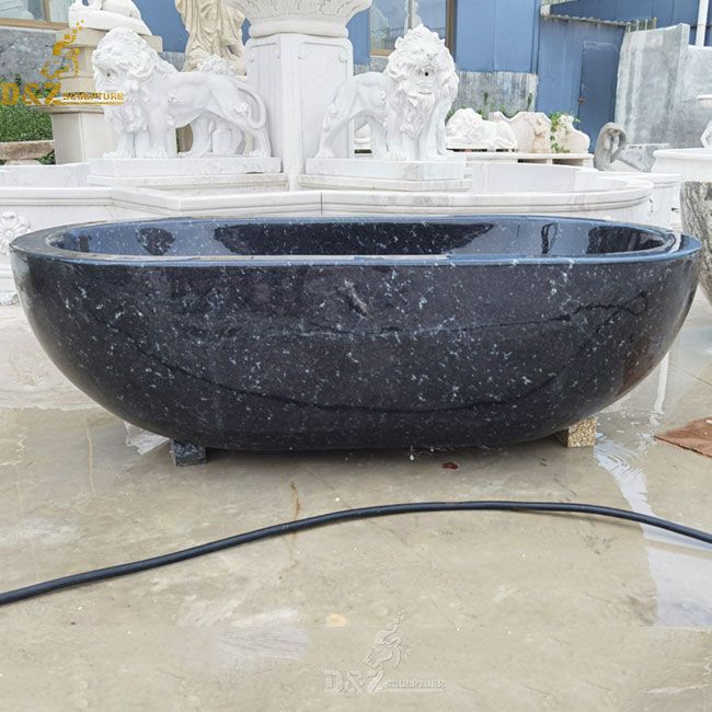 Black natural stone bathtub for sale