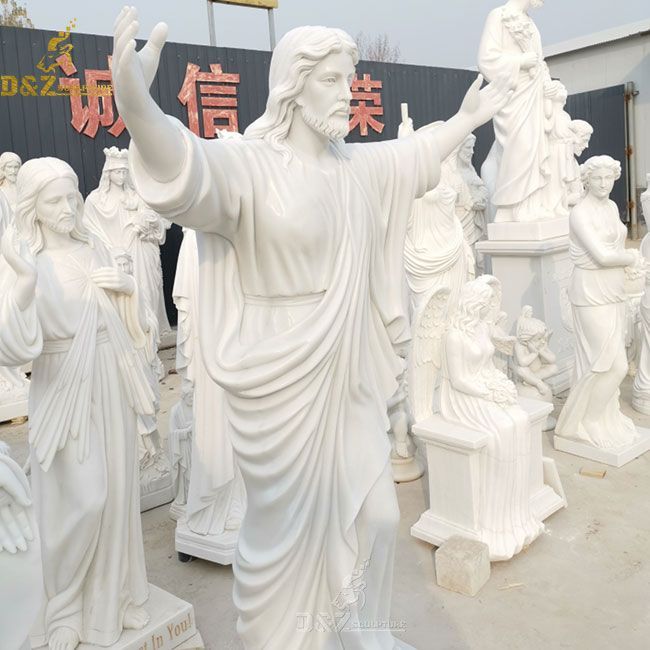 White Jesus with open arms statue for sale