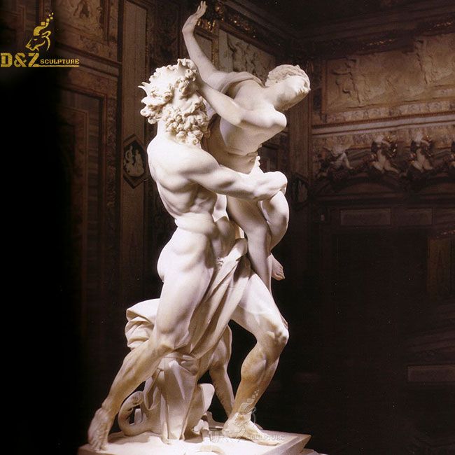 White marble Hades and Persephone statue