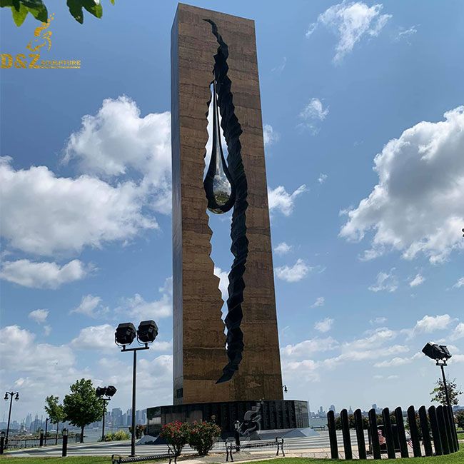 911 teardrop memorial statue