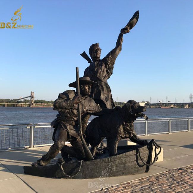 The captains return Lewis and Clark statue St Louis