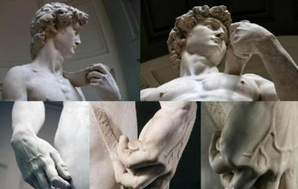 what is the statue of david holding?