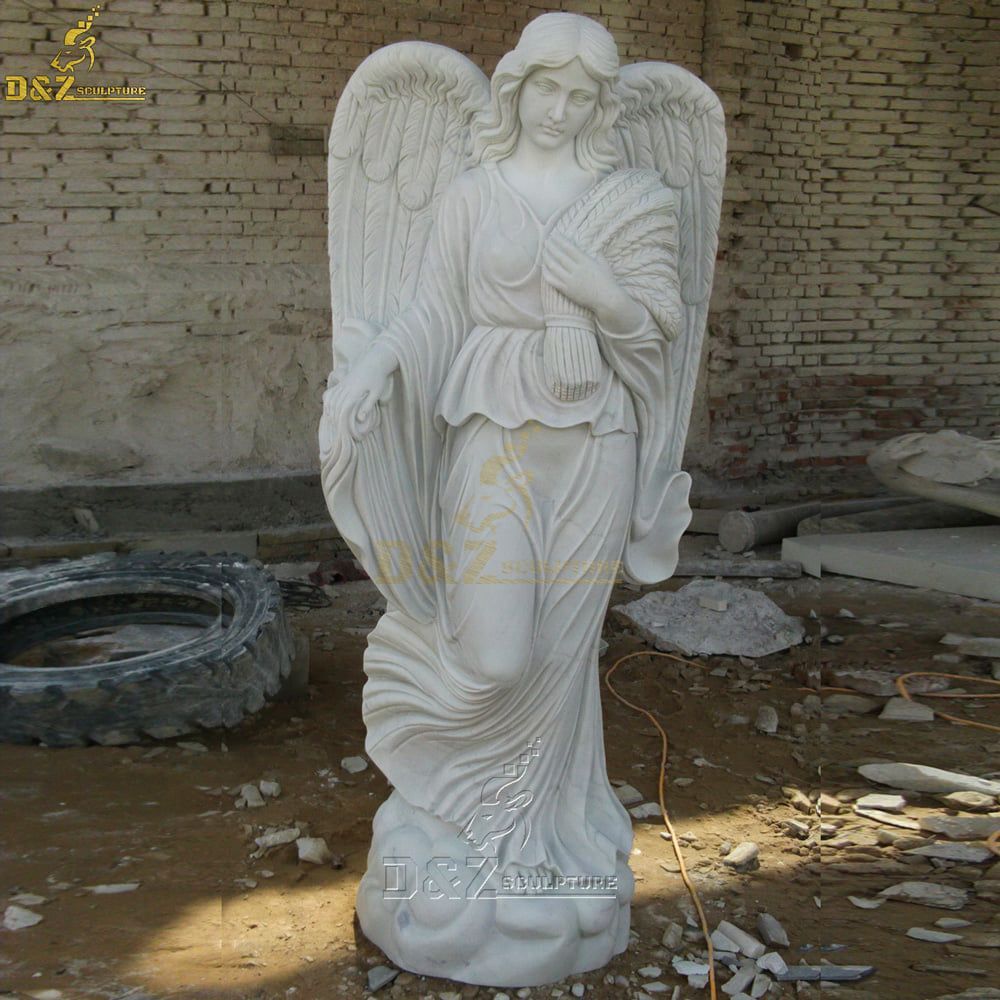 Large garden stone angel statue outdoor for sale