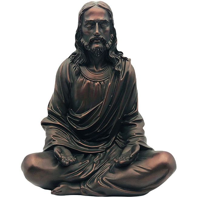 The peace of christ jesus meditating statue