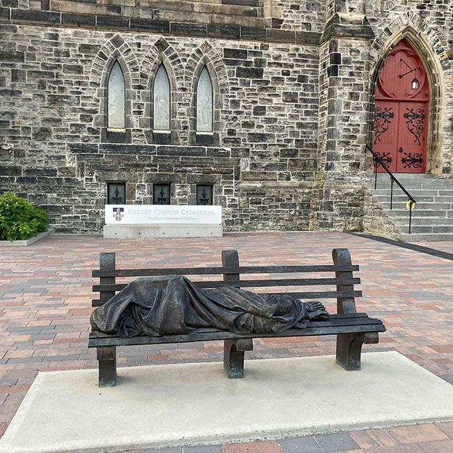 homeless sleeping Jesus statue for sale