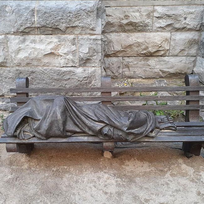 sleeping jesus statue