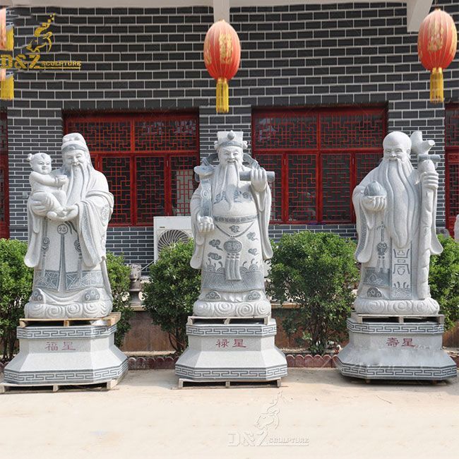 Chinese wise men fu lu shou statues