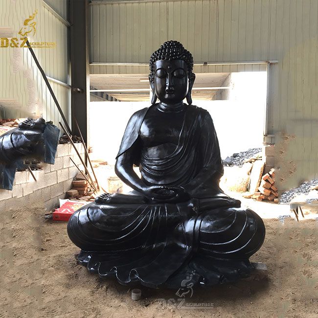 black buddha statue